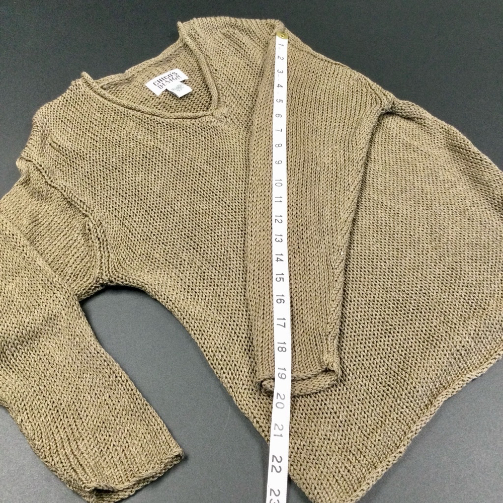 Women's Chico's Design Brown Sweater Size 1 - Picture 5 of 10